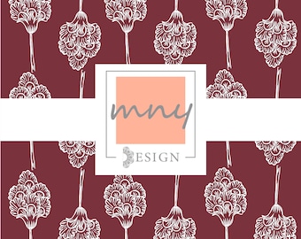 Modèle sans couture, motif indien, motif botanique, indien, fleurs peintes à la main, conception de tissu personnalisé, téléchargement, instantané