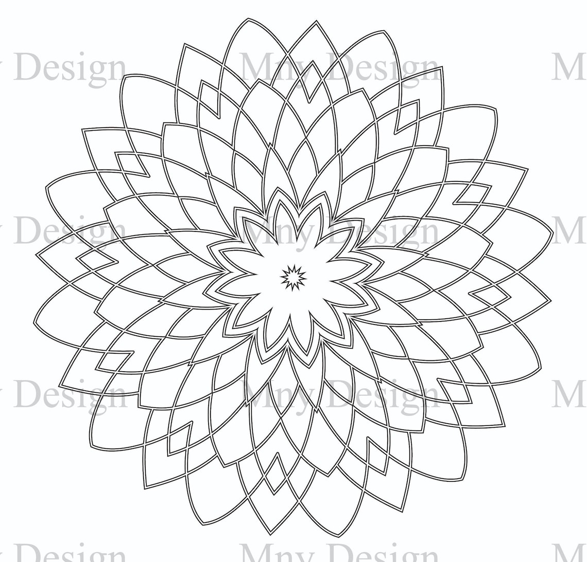 Printable Mandala Coloring Page, Adult Coloring Sheet, Printable Art ...