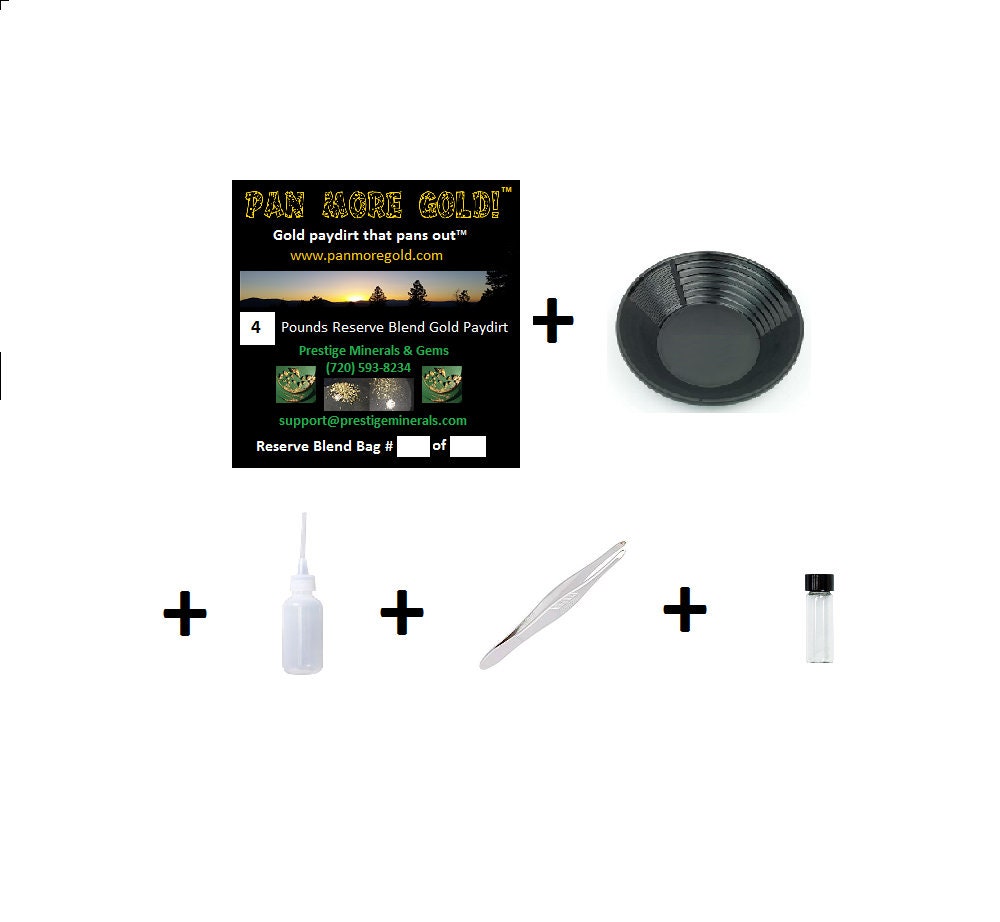 Gold and Copper Panning Kit W/ GOLD RUSH Paydirt, Real Gold Guarantee Free  Ship Real Gold From Alaska 