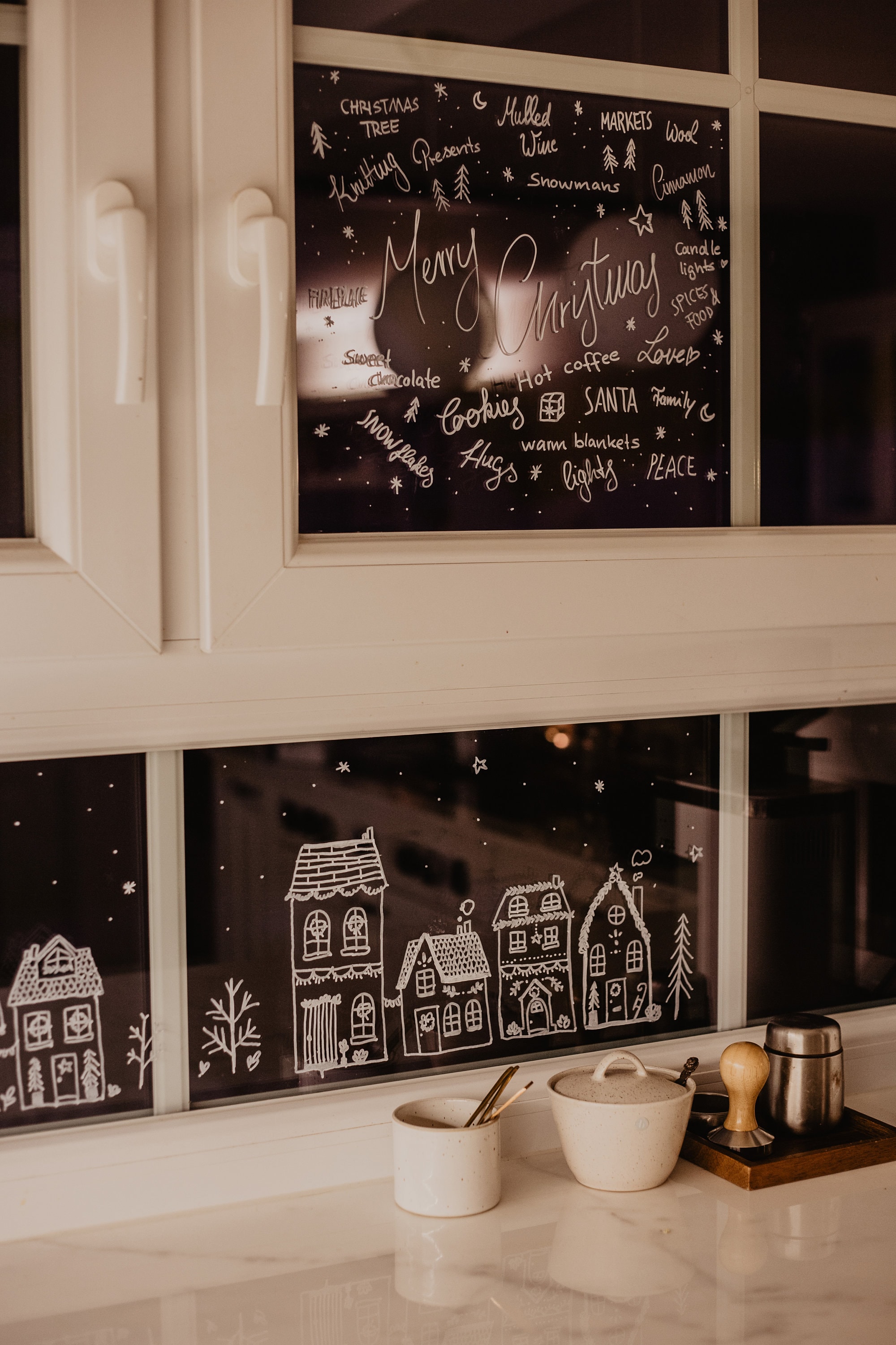  Fensterbild Weihnachten, Weihnachtsdeko Fenster Weihnachtsdorf 