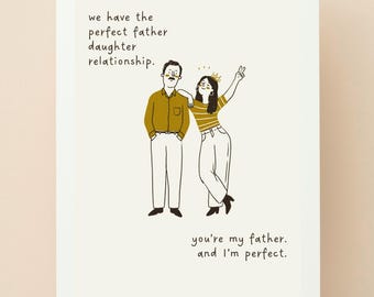 Funny Father’s Day Card, Card for Dad from Daughter, Sarcastic Dad Card