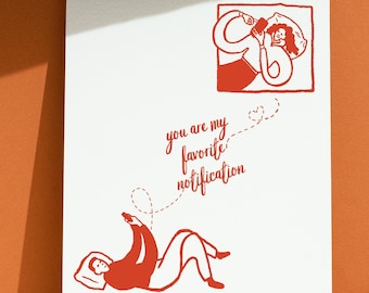 Long Distance Relationship Card: You&#39;re My Favorite Notification