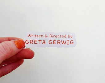 Greta Gerwig Sticker: Laminated, For Laptop, Water Bottle