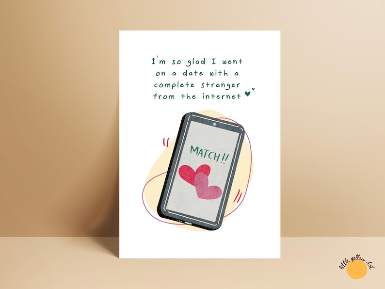 Funny Online Dating Anniversary Card: Complete Stranger image 2