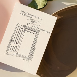 Carte de mariage amusante / carte d'anniversaire / 90 % du mariage / carte d'anniversaire de mariage amusante / carte de mariage pour couple