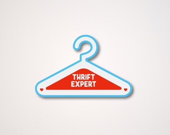 Sticker Thrift Expert – Sticker en vinyle pour cintre