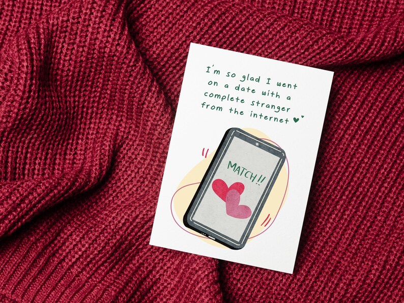 Funny Online Dating Anniversary Card: Complete Stranger image 6