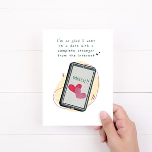Funny Online Dating Anniversary Card: Complete Stranger image 5