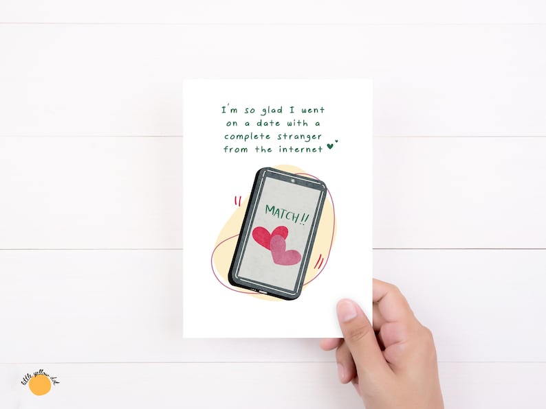Funny Online Dating Anniversary Card: Complete Stranger image 5