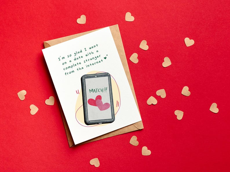 Funny Online Dating Anniversary Card: Complete Stranger image 3
