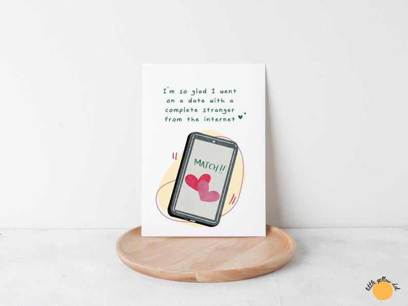 Funny Online Dating Anniversary Card: Complete Stranger image 8