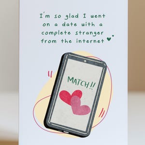 Funny Online Dating Anniversary Card: Complete Stranger image 7
