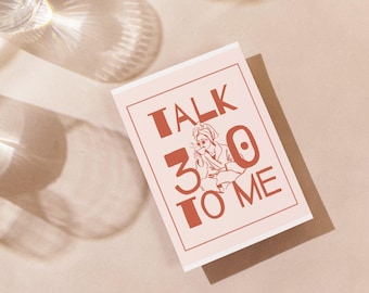 Humorous 30th Birthday Card - Minimalist Talk Thirty to Me Design for Friends and Loved Ones