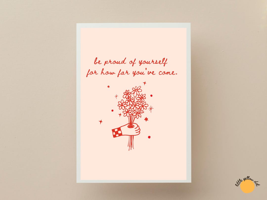 Encouragement Card – Proud of You Greeting Card, Minimalist, Supportive ...
