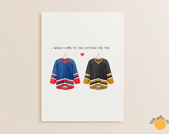 Heated Rivalry Hockey Romance Card | Valentine's Day Love Note