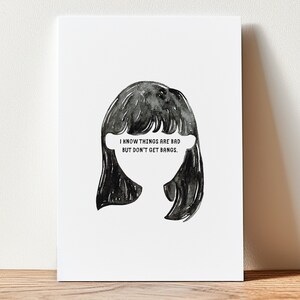 Sé que las cosas están mal, pero no recibas flequillo/tarjetas divertidas para un amigo/tarjetas de aliento/tarjetas de apoyo/tarjetas solo porque sí.