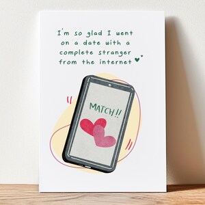 Funny Online Dating Anniversary Card: Complete Stranger image 4