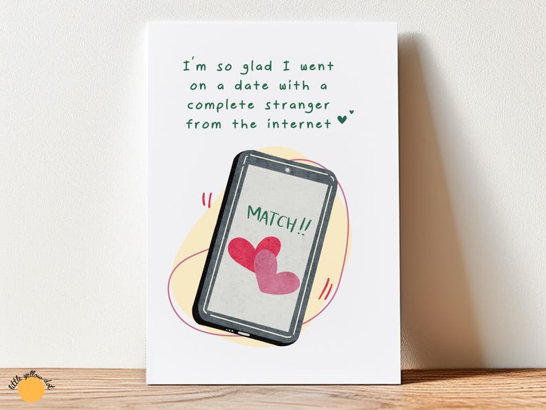 Funny Online Dating Anniversary Card: Complete Stranger image 4