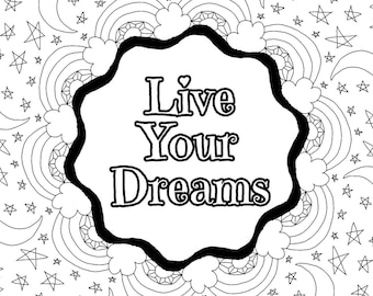 adult coloring page inspirational quote printable coloring