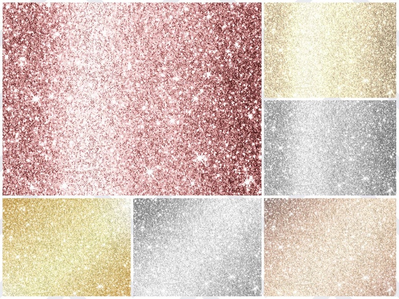 Metallic Glitter Digital Paper, Digital Paper Pack Glitter Metallic ...
