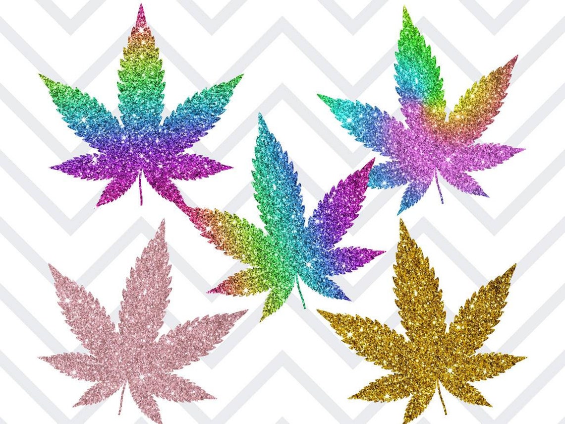 Glitter Cannabis clipart Glitter marijuana clipart glitter Etsy