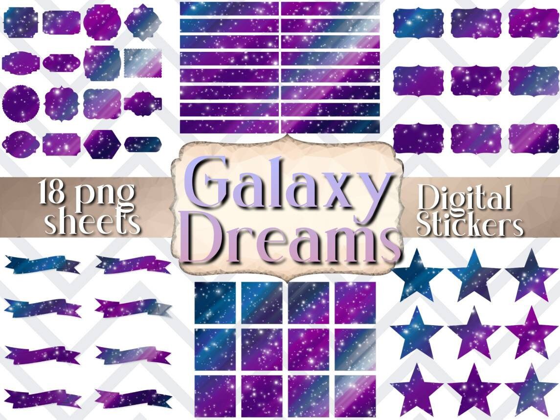 Galaxy Dreams Digital Planner Stickers for Goodnotes and Any - Etsy