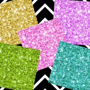 Chunky glitter digital paper pack, digital glitter paper, digital scrapbook glitter paper, chunky glitter 30 jpg images, digital download image 2