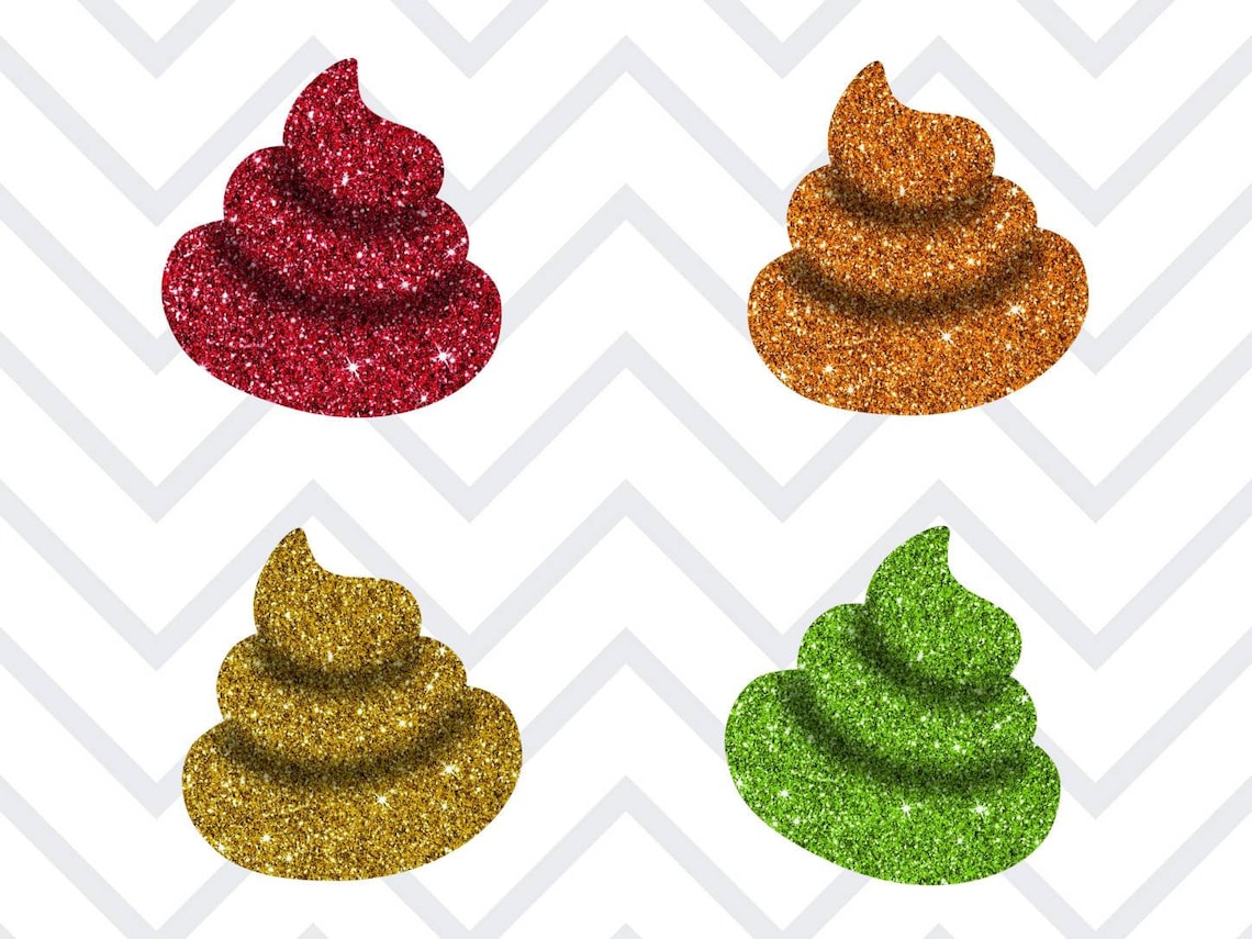 Glitter poop clipart digital stickers glitter poop solid Etsy