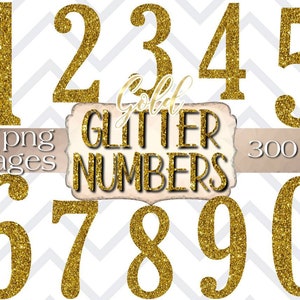 4 Pack - 5 Gold Large 0-9 Number Stickers Banner, Custom Milestone Age And  Date Stick On Numbers - 4