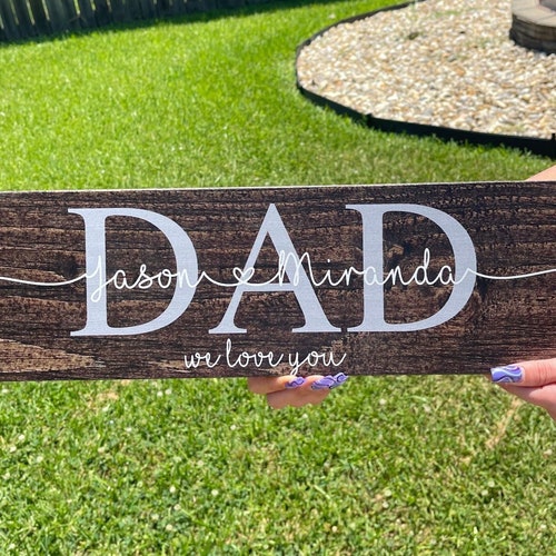 Dad's Best Offspring - Personalized Shaped Wood Sign - Gift For Dad, Gift For Father's Day