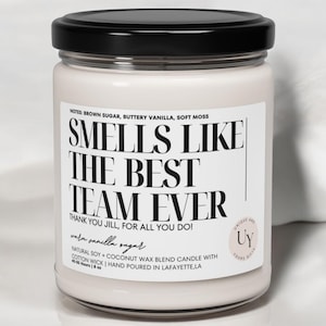 Employee Christmas Gifts Bulk, Personalized Best Team Candle, Corporate Gift, Team Appreciation, Coworker Gift, Employee Thank You Gifts