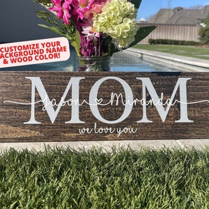 personalized mom gift, custom gift for mom, personalized gift for mom, custom mom sign, custom mom gift, christmas for mom, mom, wooden sign