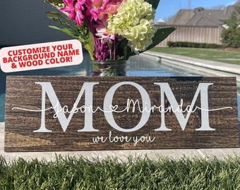 personalized mom gift, custom gift for mom, personalized gift for mom, custom mom sign, custom mom gift, christmas for mom, mom, wooden sign