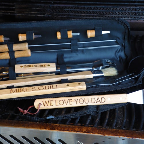 Engraved BBQ Set BBQ Gift Grilling Tools Grill Set Custom Etsy