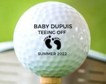 Baby/Birth/ golf ball, Pregnancy Announcement/Gender Reveal Personalized Custom Golf Gift Set of 1,6,12, baby reveal,baby announcement