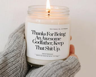 Godfather Gift, Funny Godfather Proposal Gift Ideas, Godparent Appreciation Candle