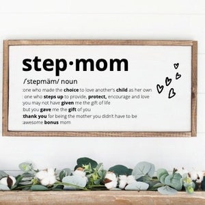 Personalized Mothers Day Gift for Stepmom, Stepmom Printable Gift, Custom Name Sign for Step Mom Stepmother Encouragement Print, Bonus Mom