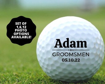 Usher gift, Groomsman Gift, Sleeve of 1,6,12 Personalized Golf Balls, Custom golf balls, groomsmen proposal, Officiant, usher