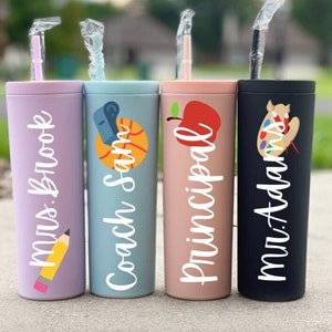 Teacher Tumbler Personalized-Preschool Teacher-Teacher Appreciation-Virtual Teacher Gift-End Of Year Teacher Gift-Student Teacher Gift image 1