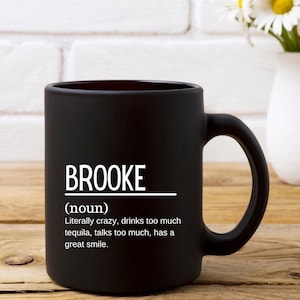 Personalized name coffee mug with custom definition. Personalize it by adding name and customized text to make an incredibly unique gift