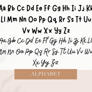 May include: A handwritten alphabet in black ink on a white background. The letters are written in a casual, cursive style. The word "ALPHABET" is written in black at the bottom of the image.