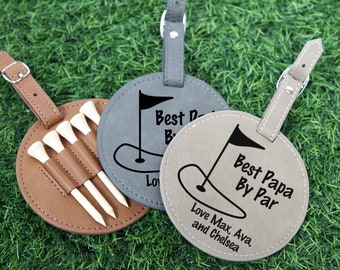 Best Dad Papa By Par Golf Bag tag, Golf Gifts Dad, Golf Accessories, Personalized Father&#39;s Day Gift from Kids, Golf Gifts, Gifts for Grandpa