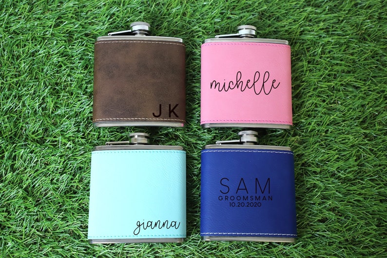 Engraved Flask Pink Flask Teal Flask Women's Flask Etsy