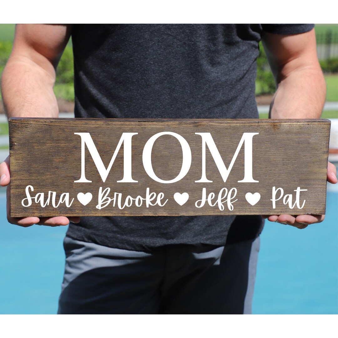 Wood Sign Mothers Day Mothers Day Gift Mom Sign Gift for Mom Rustic ...