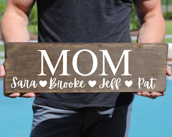 Personalized Mothers Day Gift | Mothers Day Gift | Mom Sign | Gift for Mom | Rustic Sign for Mom | Family Sign Gift Idea | Mother's Day