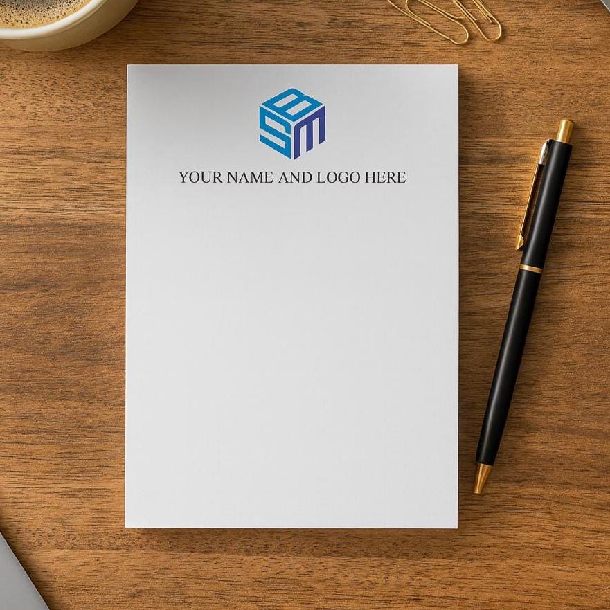 Company Notepad Design Your Logo Here, Personalized Business Notepad, Bulk Employee Gifts ...
