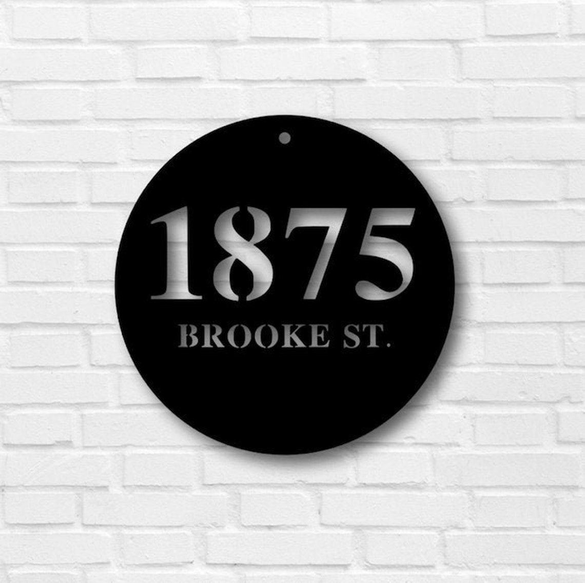 Metal Address Signcustom Metal Address Signcustom Street Etsy