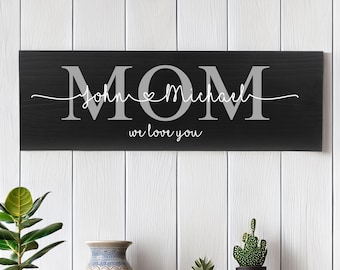 Best Gift For Mom, Personalized Mothers Day Gift, Mothers Day Gift 2025, Mom Sign, Gift for Mom, Rustic Sign for Mom, Family Sign Gift Idea