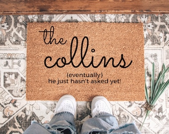 Funny Doormat: Eventually He Hasn't Asked Yet - Recycled Coconut Coir