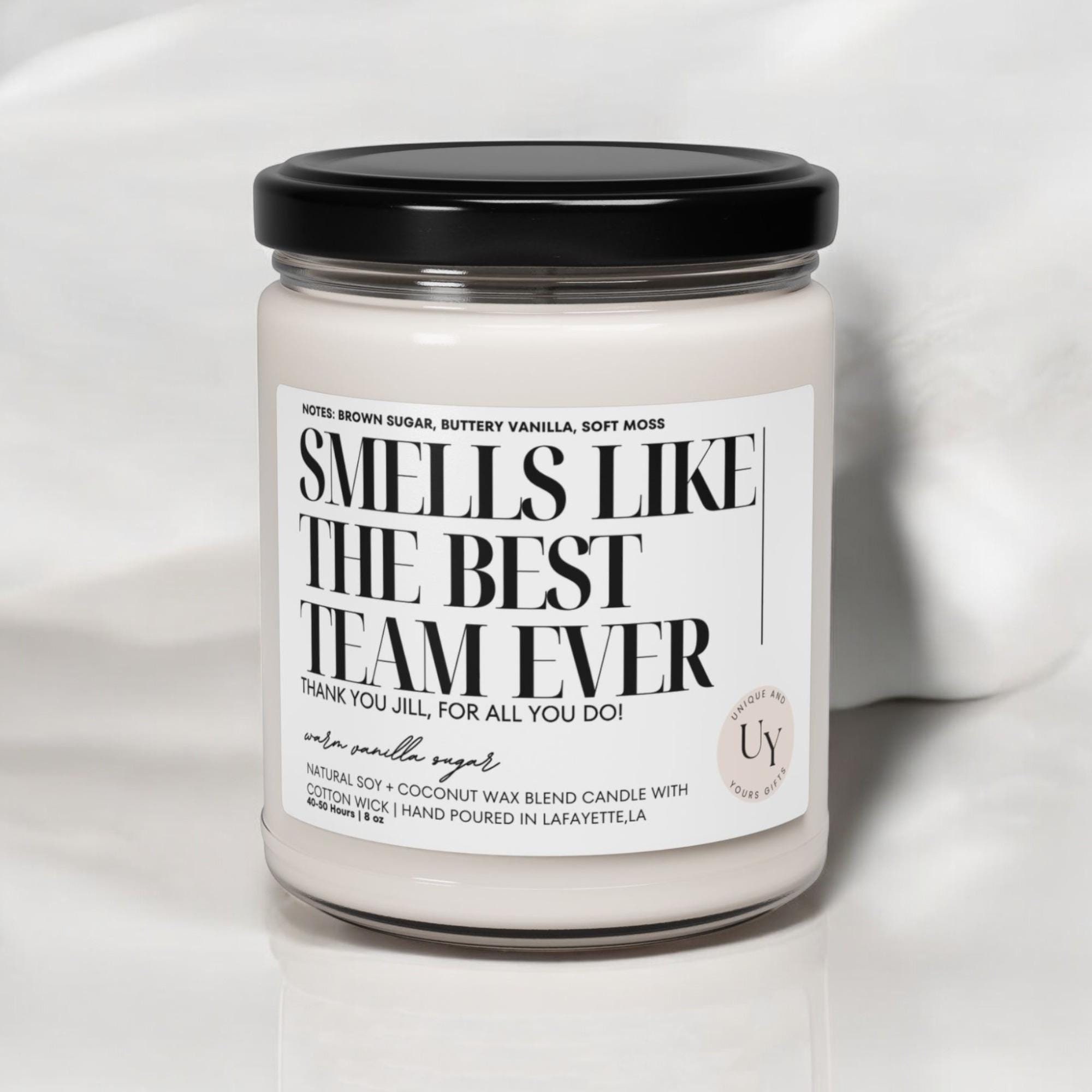 Employee Christmas Gifts Bulk, Personalized Best Team Candle, Corporate Gift, Team Appreciation, Coworker Gift, Employee Thank You Gifts